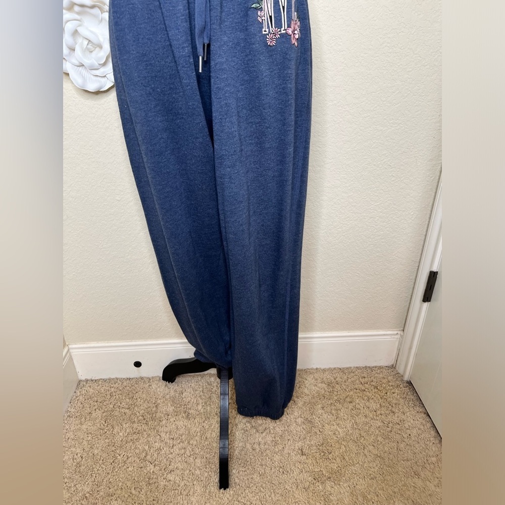 Aeropostale Embroidered Hooded Blue Gray Sweatshirt & Pants Size Large - Picture 13 of 16
